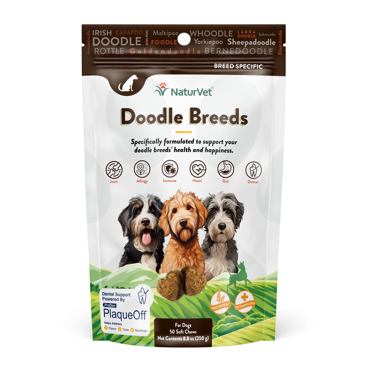 NaturVet Breed-Specific Doodle Breed Supplement Soft Chew 50 ct 797801606653