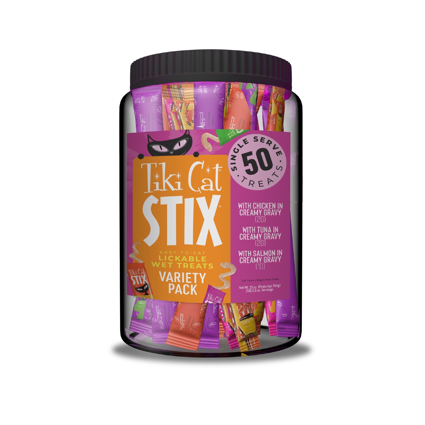 Tiki Cat Stix Lickable Wet Cat Treat Pouch Variety Pack 0.5 oz 693804100801
