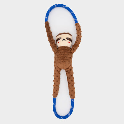 ZippyPaws RopeTugz Dog Toy Sloth Brown Large 818786019631