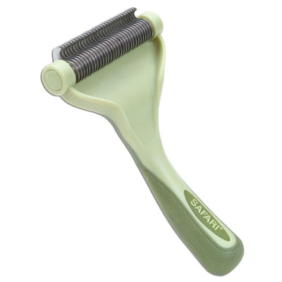 Safari Shed Magic De-Shedding Tool for Dogs w/Medium to Long Hair Light Green/Dark Green Medium 076484961267