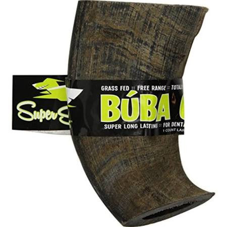 Super Snouts Buba Grass-Fed Water Buffalo Horn Dog Chew, Small Super Snouts Water Buffalo Horns are all natural chews that are rich in flavor. Each horn is sourced from Water Buffaloes located in Northern India which are raised on a grass-fed diet."