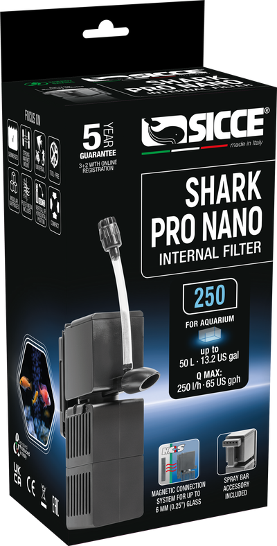 Sicce Shark Pro Nano Internal Filter 250 8011469981511