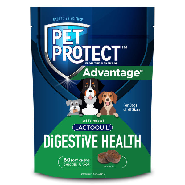 Elanco Pet Protect Advantage Digestive Health Dog Supplement Chicken 60 ct 727804001520