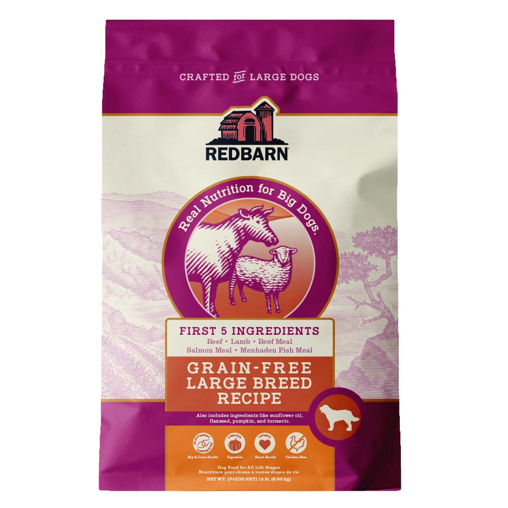 Redbarn Pet Products Grain-Free Large Breed Dry Dog Food Beef & Lamb 15 lb 785184125038