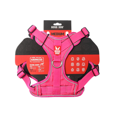 Boss Dog Tactical Dog Harness Hot Pink Medium 850065051413