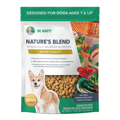 Dr. Marty's Nature's Blend Freeze Dried Active Vitality Senior Dog 16 oz