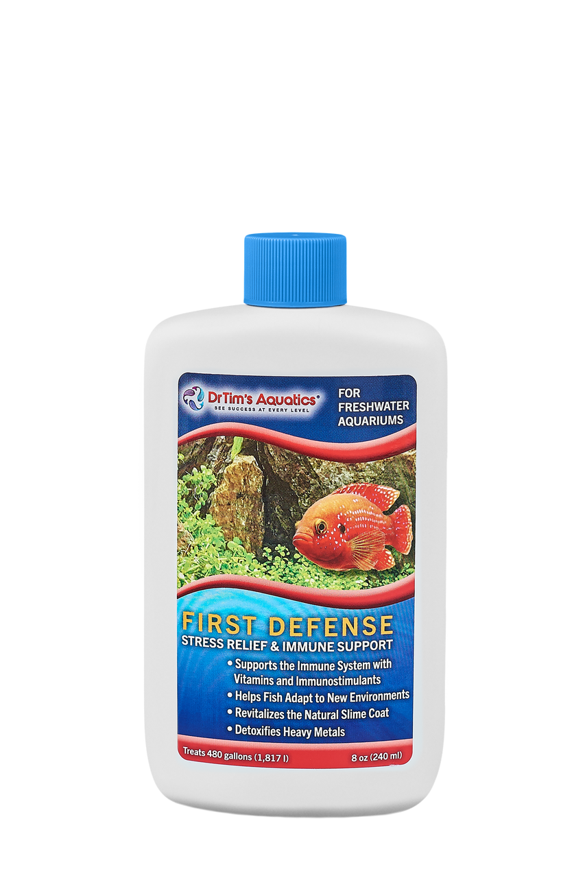 Dr. Tim's Aquatics First Defense Fish Stress Relief & Immune Support for Freshwater Aquarium 8 fl. oz