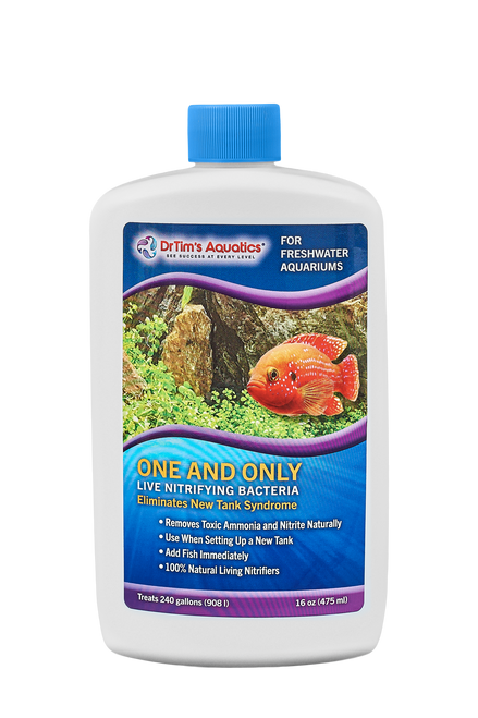 Dr. Tim’s Aquatics One & Only Live Nitrifying Bacteria for Freshwater Aquariums 16 fl. oz - Aquarium