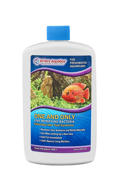 Dr. Timās Aquatics One & Only Live Nitrifying Bacteria for Freshwater Aquariums 16 fl. oz - Aquarium