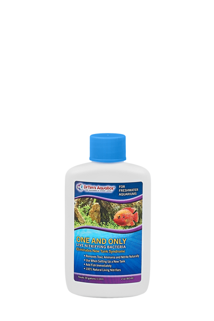 Dr. Tim’s Aquatics One & Only Live Nitrifying Bacteria for Freshwater Aquariums 2 fl. oz - Aquarium