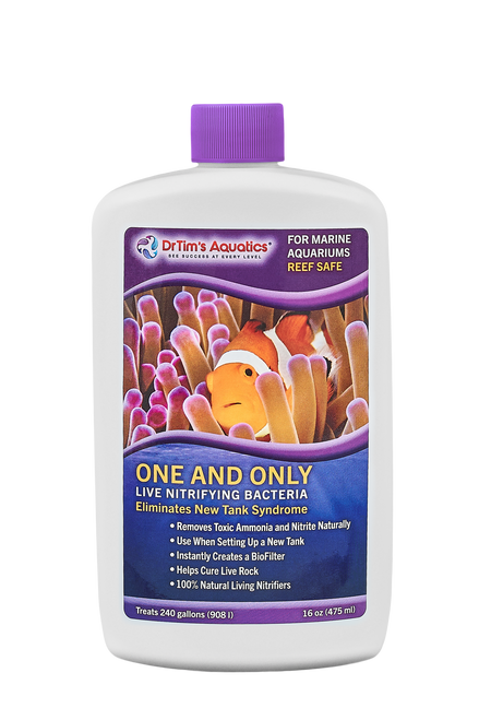 Dr. Tim’s Aquatics One & Only Live Nitrifying Bacteria for Reef Aquarium 16 fl. oz