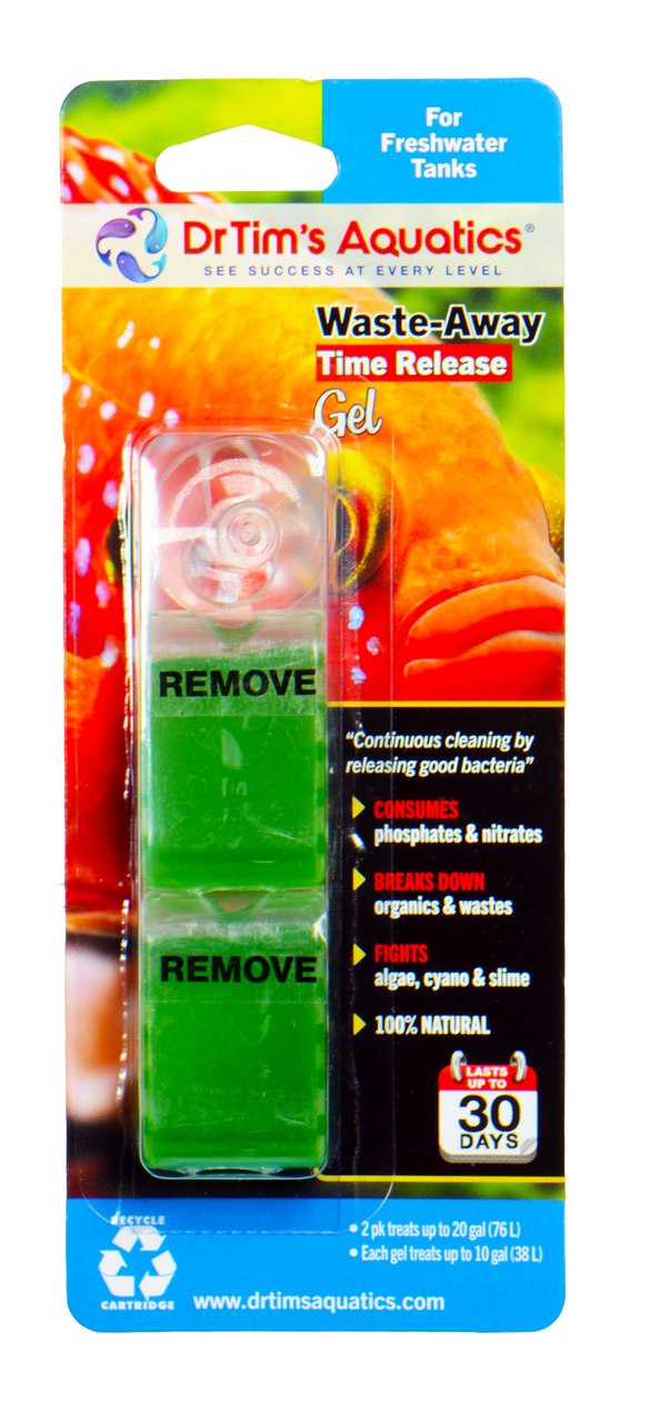 Dr. Tim's Aquatics Waste-Away Freshwater Time Release Gel Water Clarifier 2pk SM