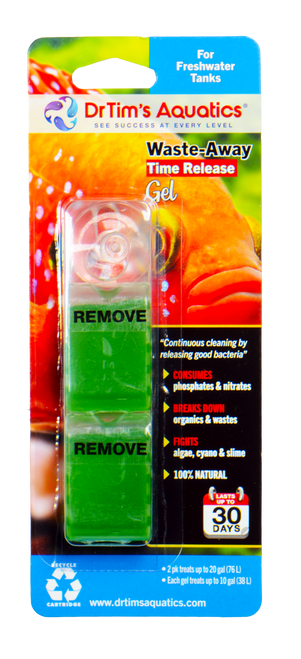 Dr. Timās Aquatics Waste - Away Freshwater Time Release Gel Water Clarifier 2pk SM - Aquarium