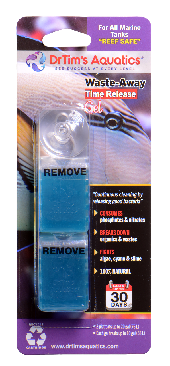 Dr. Tim's Aquatics Waste-Away Marine Time Release Gel Water Clarifier 2pk SM