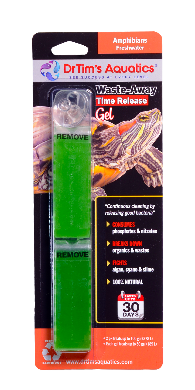 Dr. Tim's Aquatics Waste-Away Time Release Gel for Turtles/Amphibians 100 Gallon 2 Pack