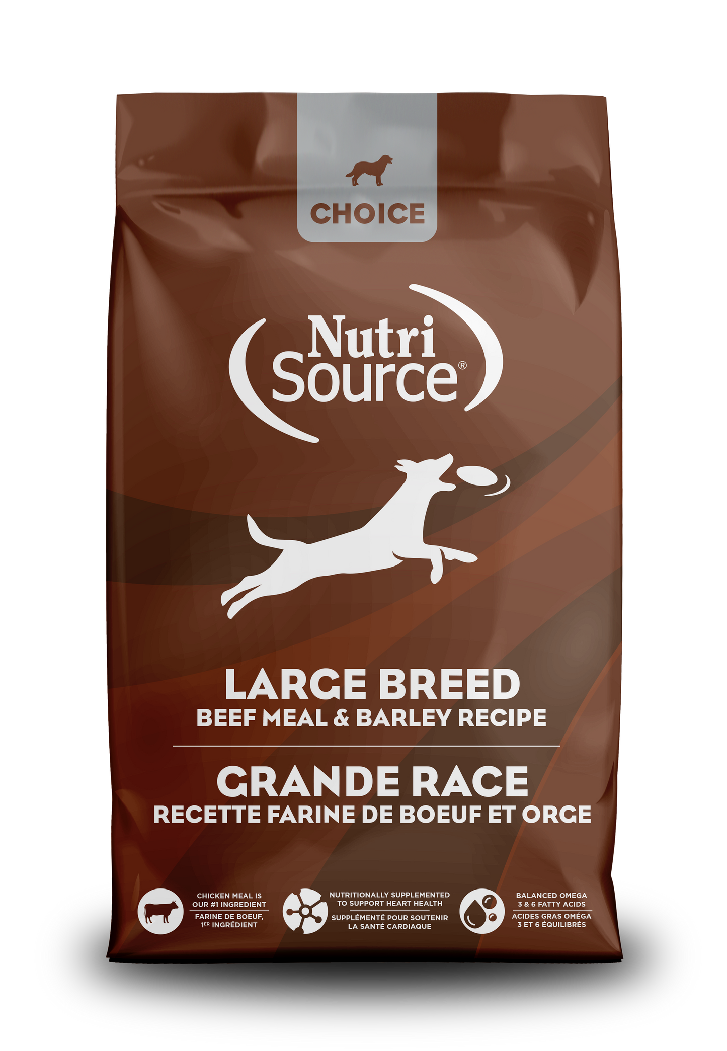 NutriSource Choice Adult ALS Large Breed Dry Dog Food Beef 40 lb 073893230335