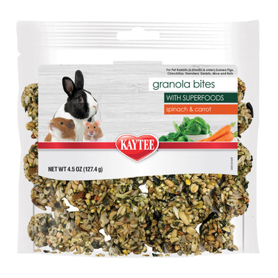 Kaytee Granola Bites with Superfoods Spinach and Carrot 4.5 oz 071859006680