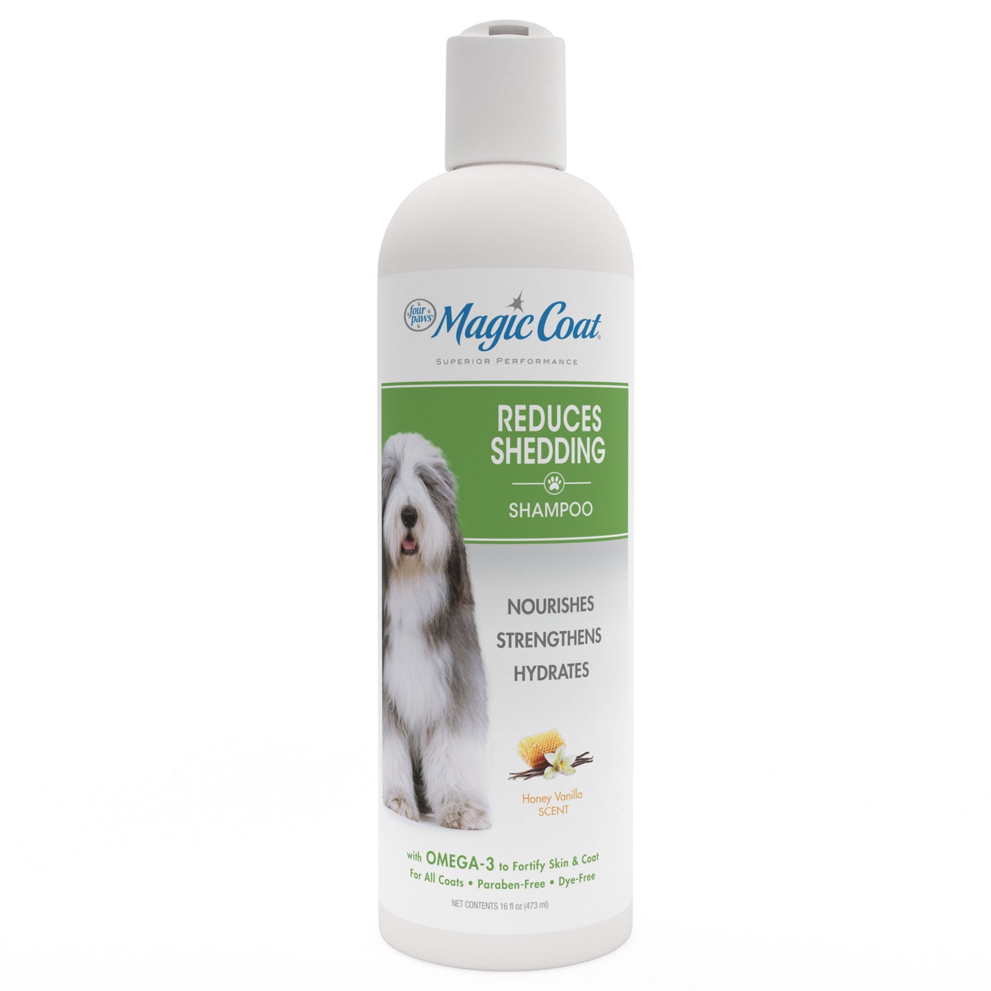 Four Paws Magic Coat Reduces Shedding Dog Shampoo Honey Vanilla 16 oz (1 ct) 045663976446