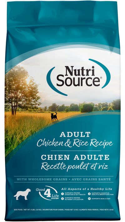 NutriSource Dry Dog Food Chicken & Rice 4 lb 073893260127
