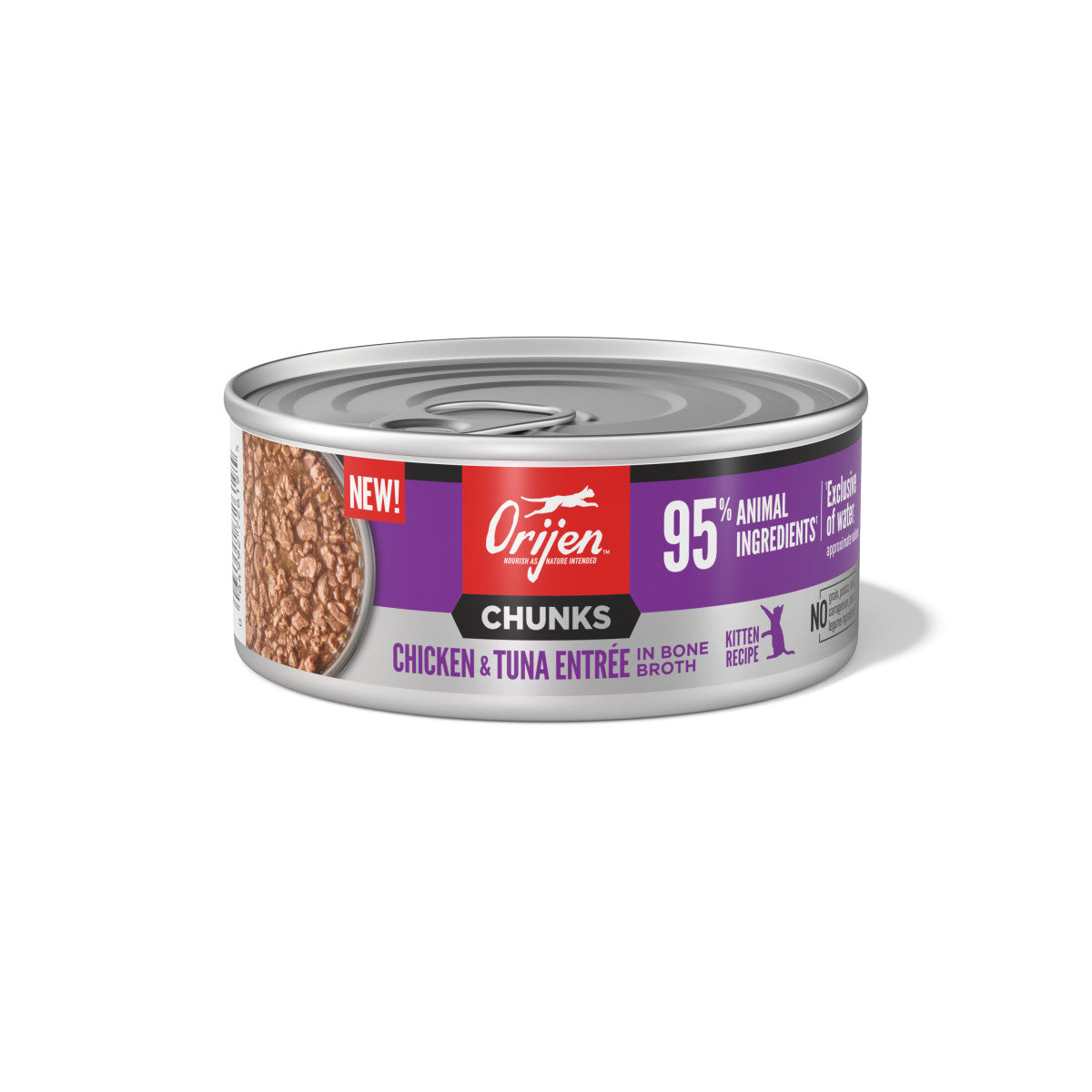 Orijen Chunks & Shreds Canned Kitten Food Chicken & Tuna Entrée 12ea/5.5 oz 064992726195