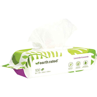 Earth Rated Dog Grooming Wipes Lavender 100 Count 870856000567