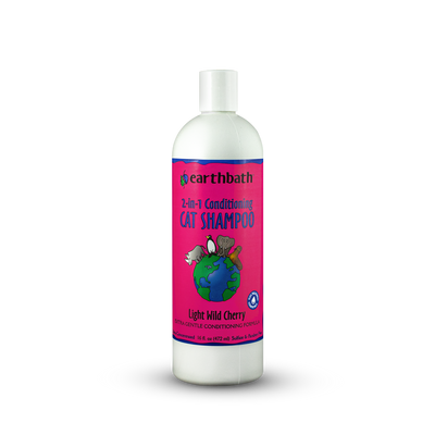 Earthbath 2-in-1 Conditioning Shampoo for Cats, Light Wild Cherry 16oz