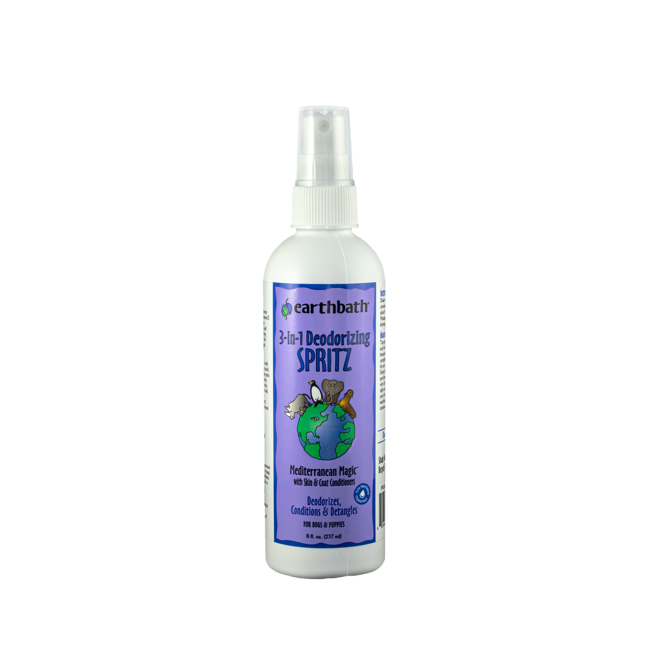 Earthbath 3-IN-1 Deodorizing Spritz for Dogs, Mediterranean Magic 8oz