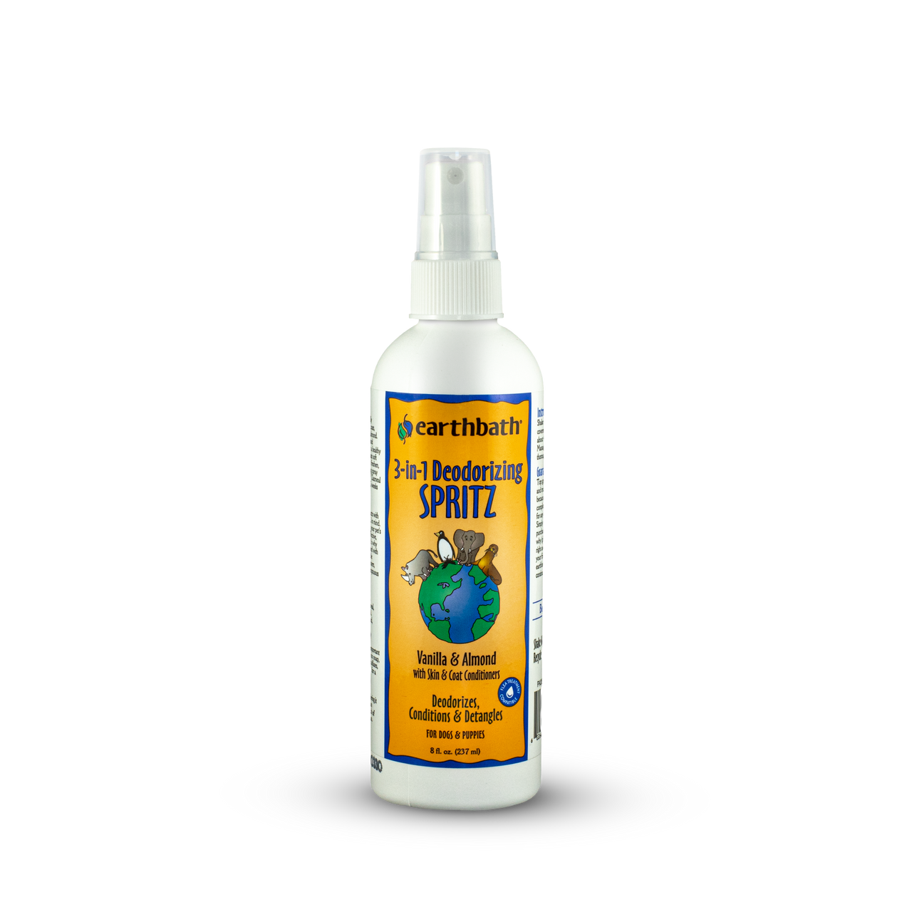 Earthbath 3-in-1 Deodorizing Spritz for Dogs, Vanilla & Almond 8oz