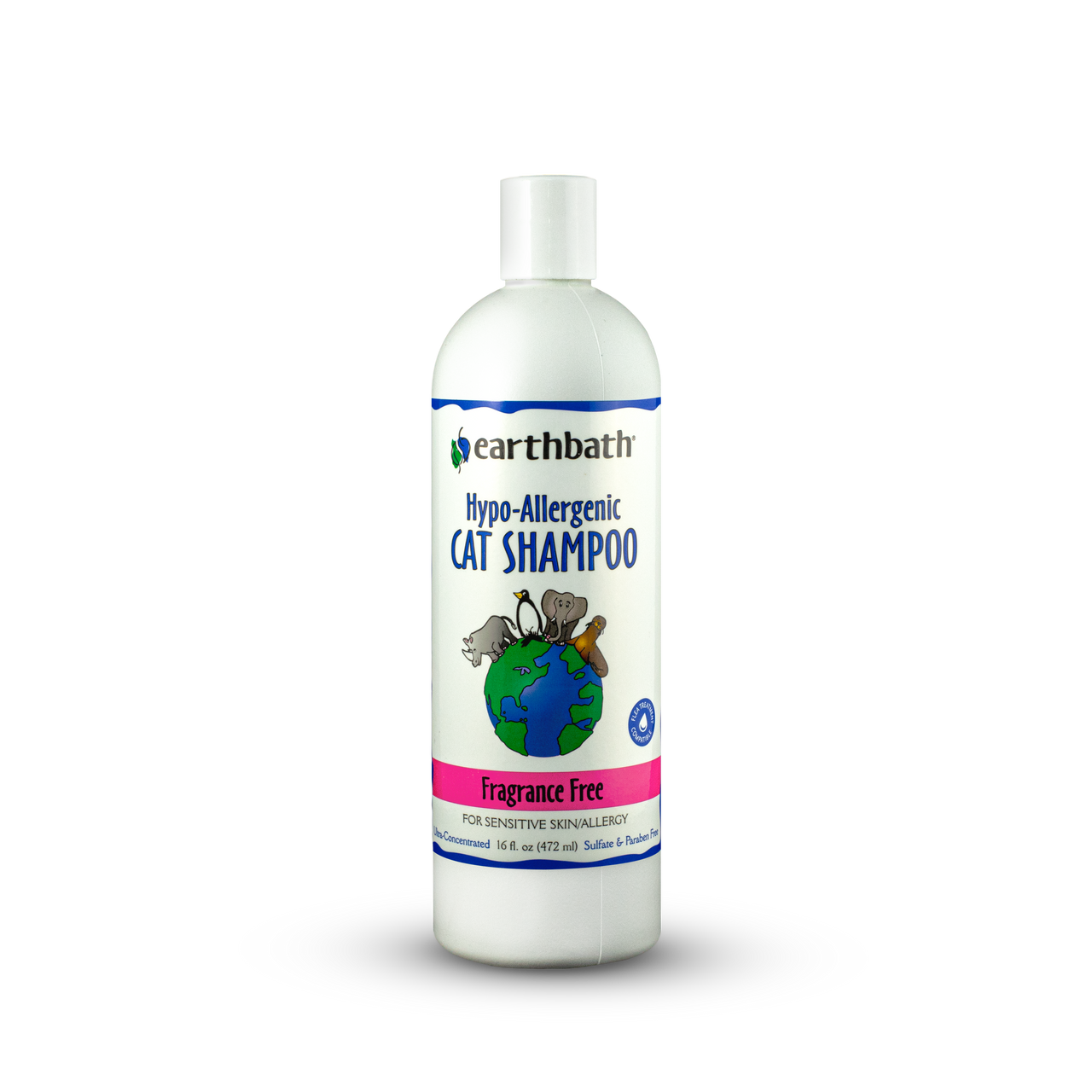 Earthbath Hypoallergenic Cat Shampoo, Fragrance Free 16oz