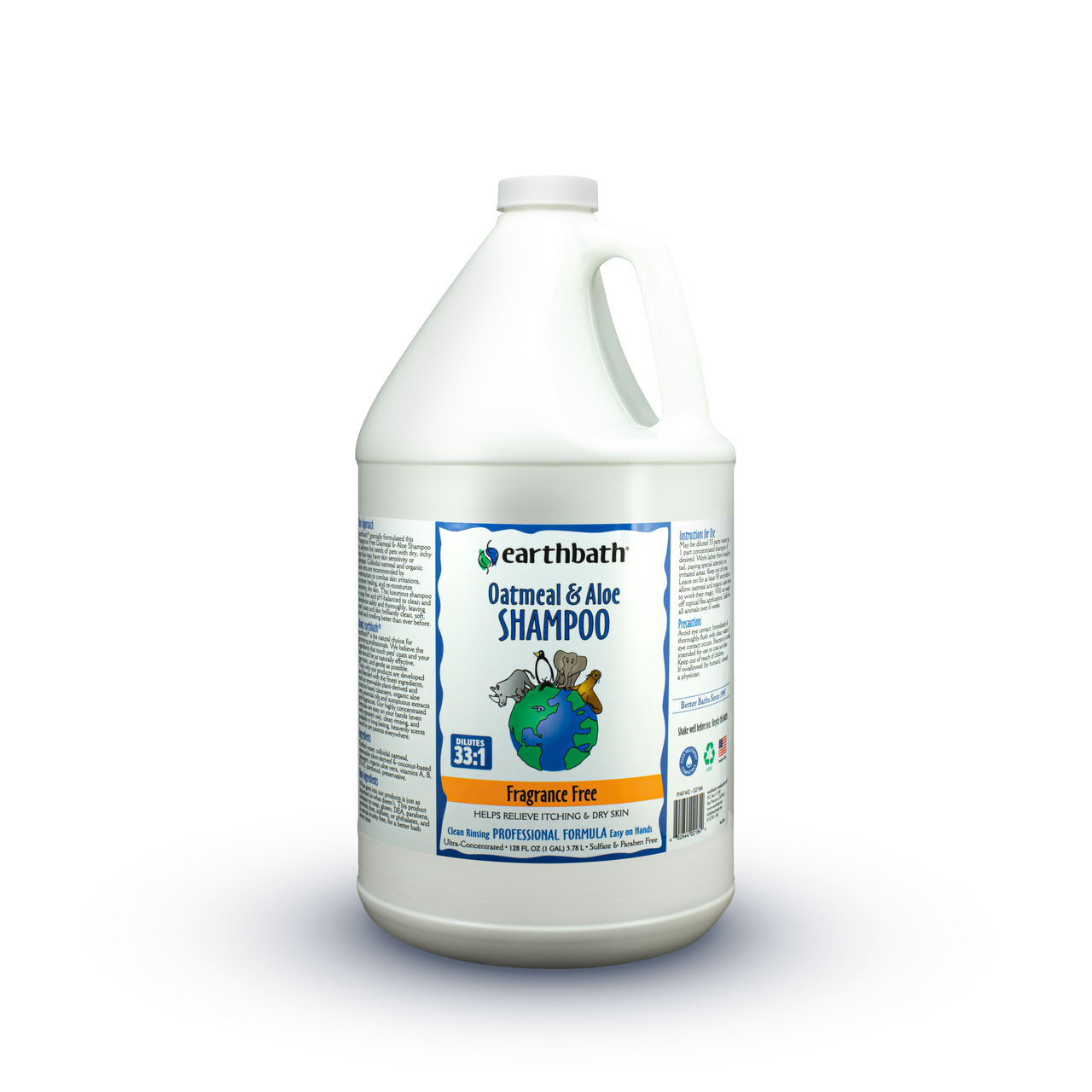 Earthbath Oatmeal & Aloe Shampoo, Fragrance Free 128oz