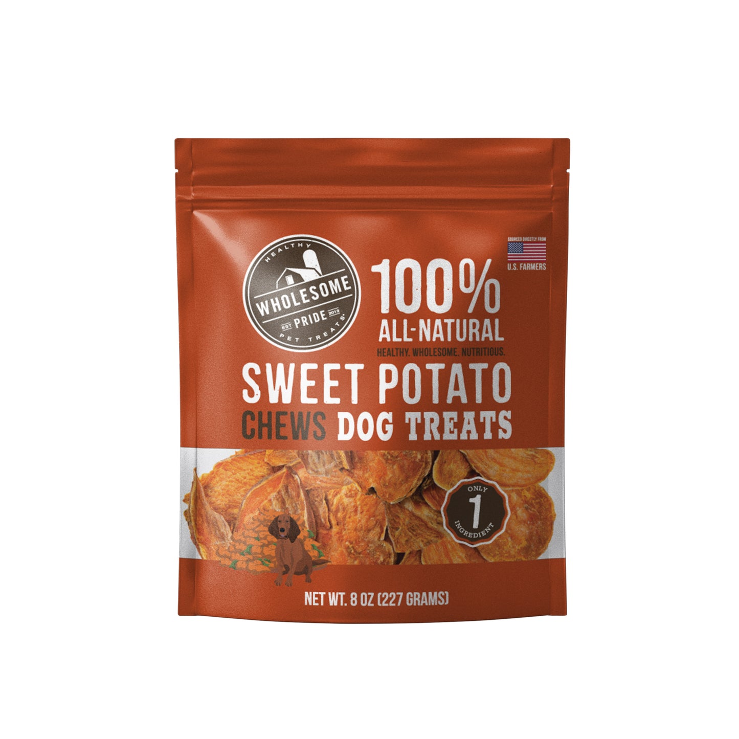 Outward Hound Wholesome Pride Sweet Potato Chew Dog Treats 8 oz 700603682749