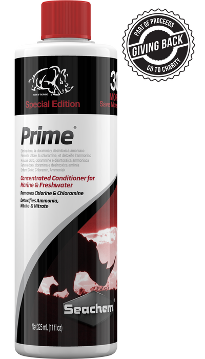 Seachem Laboratories Prime Ammonia Detoxifier 325Ml/11Oz Bonus Size 000116043007
