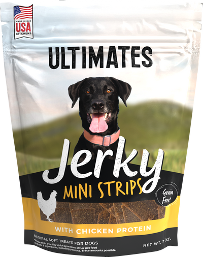 Ultimates Jerky Mini Strips Dog Treats Chicken 7 oz 034846596298