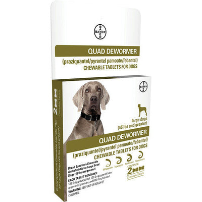 Elanco Dog Quad Dewormer Large 45 + lb 2 Count
