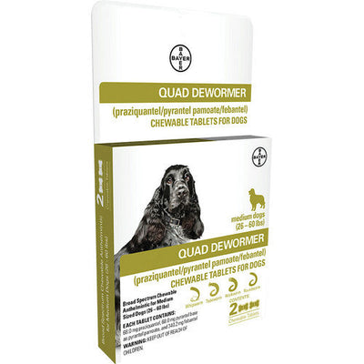 Elanco Dog Quad Dewormer Medium 26 - 60lb 2 Count