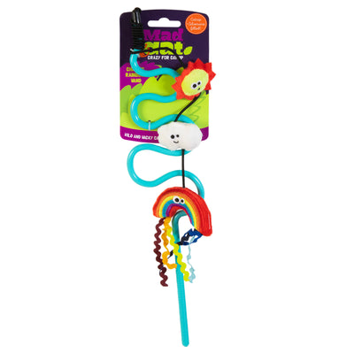 Mad Cat Rainbow Chaser Wand Cat Toy w/Catnip & Silvervine Small 847388065357