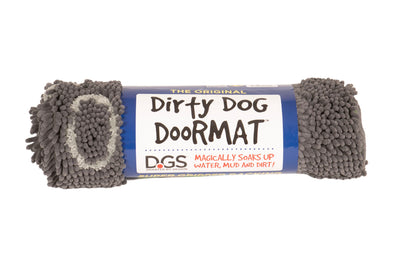 Dogs Gone Smart Dirty Dog Doormat Mist Grey 35In X 26 in, Large 849670010977