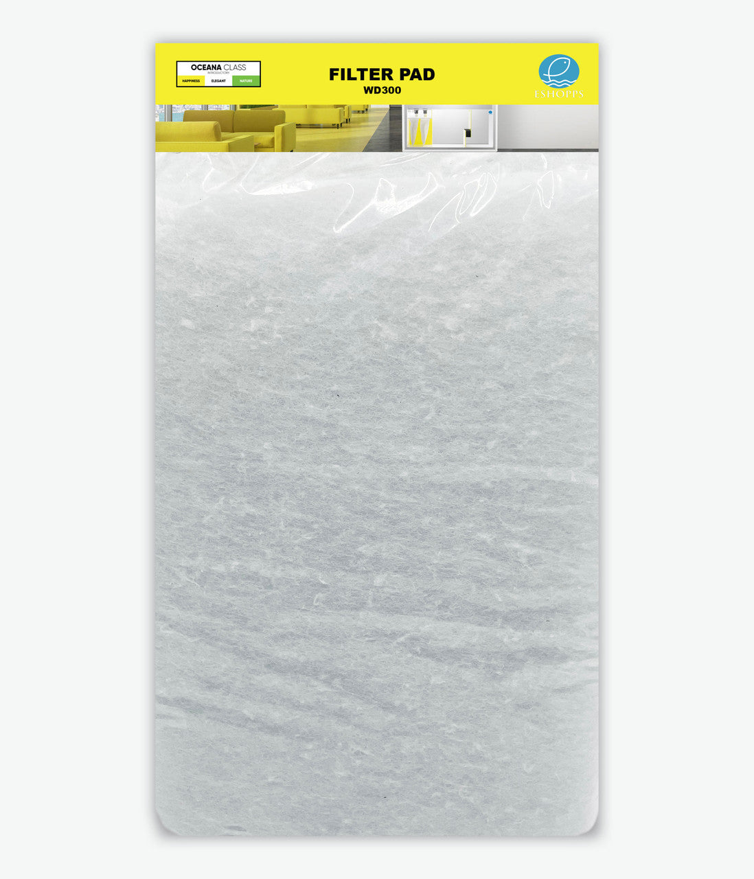 Eshopps Replacement Filter Pad for WD Series Filters WD300 White 6 Pack