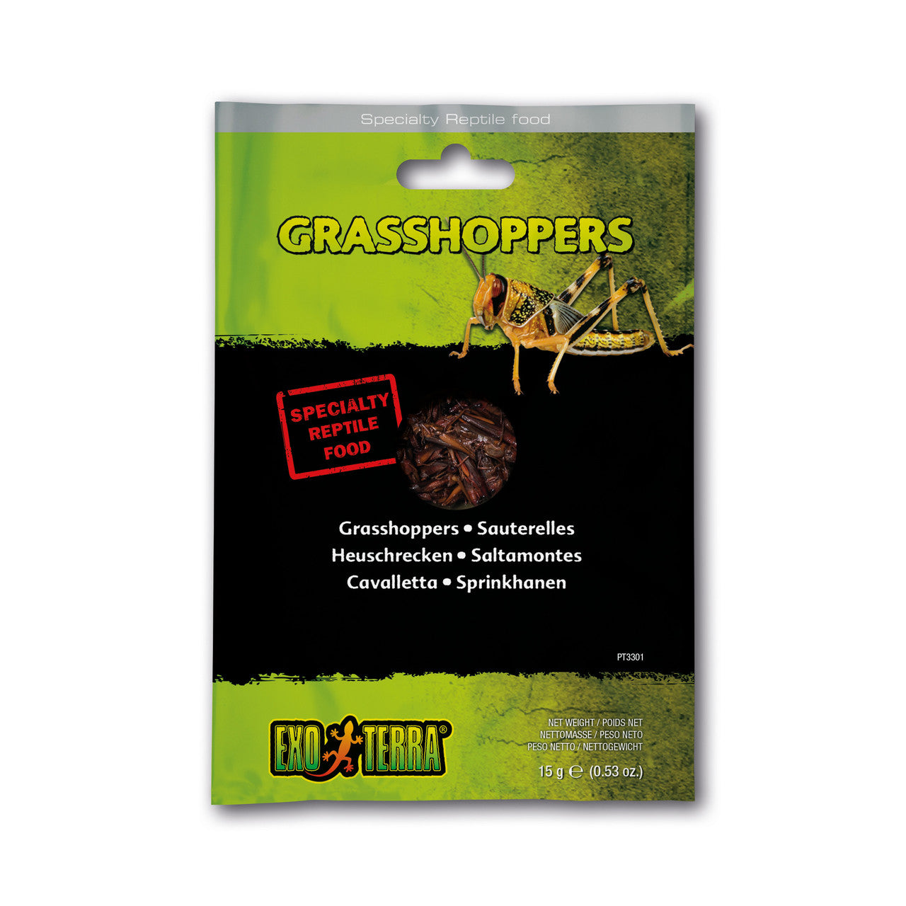 ET Reptile Food, Grasshoppers .53oz {L+ 015561233019