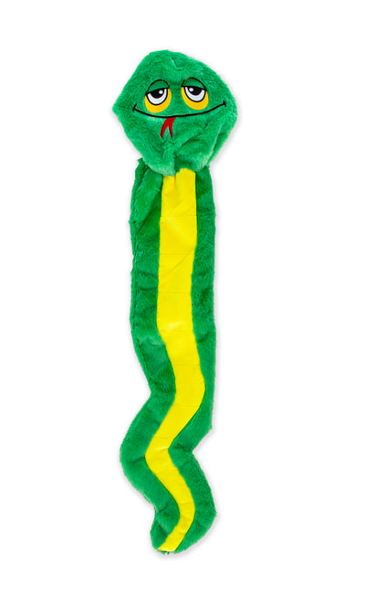GURU Hide-A-Tail Snake Plush Puzzle Dog Toy Green Large 850048425576