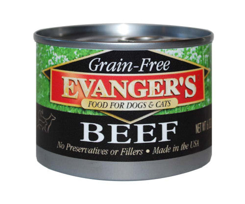 Evangerās Grain - Free Wet Dog & Cat Food Beef 6oz 24pk