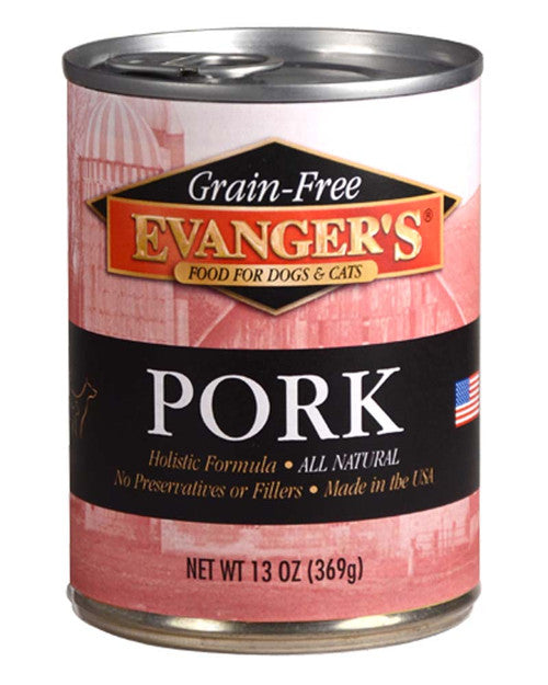Evangerās Grain - Free Wet Dog & Cat Food Pork 12.8oz 12pk