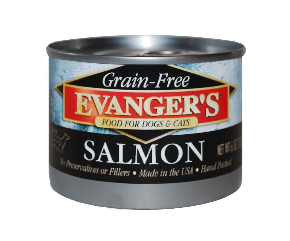 Evanger's Grain-Free Wet Dog & Cat Food Wild Salmon 6oz 24pk