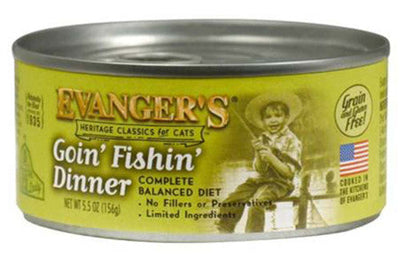 Evanger’s Heritage Classic Wet Cat Food Goin’ Fishin’ 5.5oz 24pk