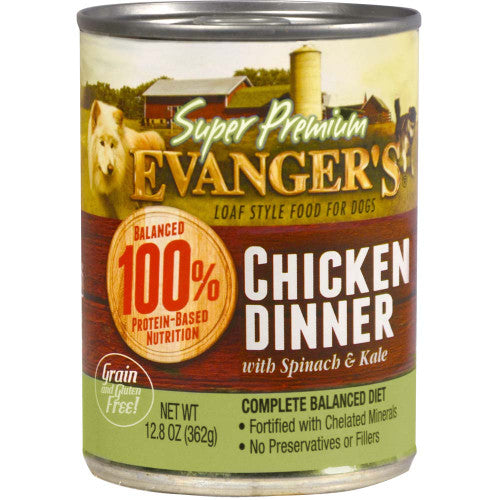 Evangerās Super Premium Wet Dog Food Chicken 12.8oz 12pk