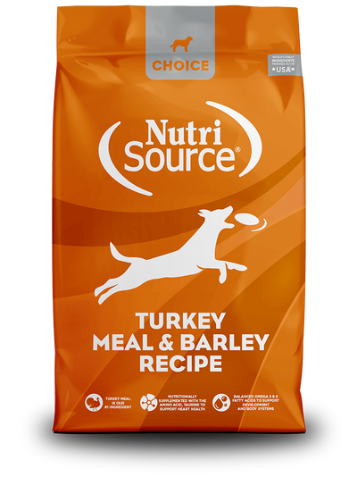 NutriSource Choice Dry Dog Food Turkey Meal & Barley 5 lb 073893230410