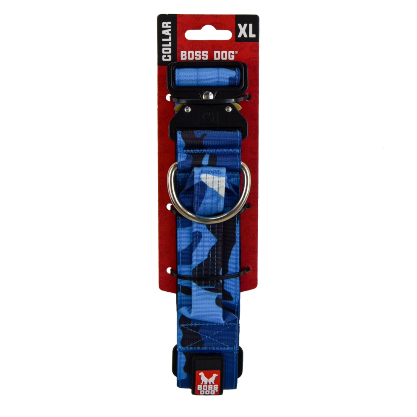 Boss Dog Tactical Adjustable Dog Collar Blue Camo X-Large, 20-28 in 850030579201