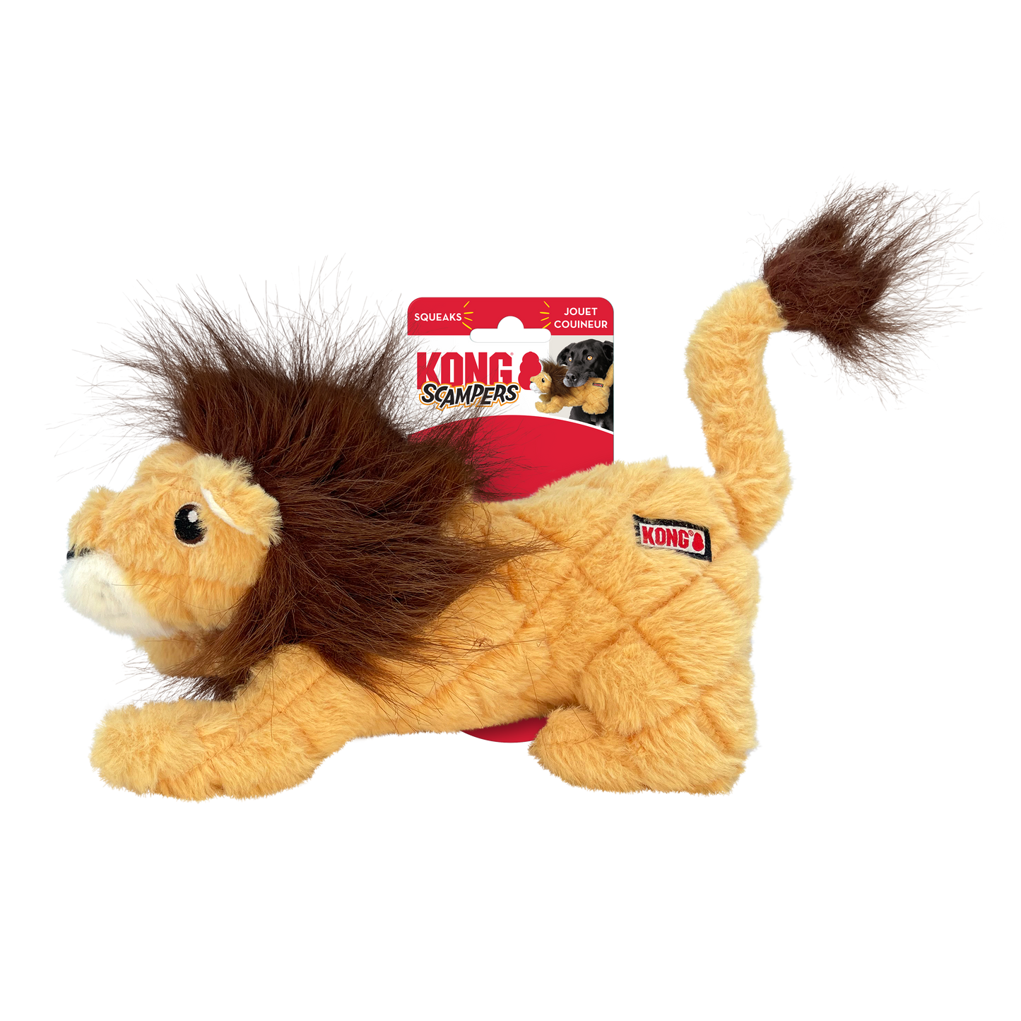 KONG Scampers Dog Toy Lion Medium 035585499901