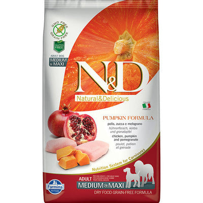 Farmina N&d Grain - free Pumpkin Chicken & Pomegranate Adult Dog Medium Maxi 5.5lb {L + 1x}