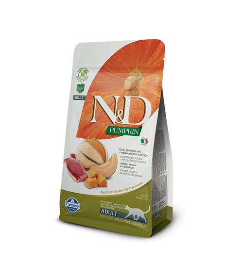 Farmina N&d Grain - free Pumpkin Duck & Cantaloupe Adult Cat 3.3lb {L + 1}